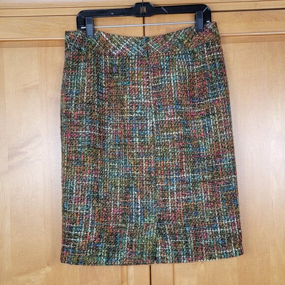 Coldwater Creek Multicolor Bouclé A-Line Skirt - 10 - Picture 2 of 5